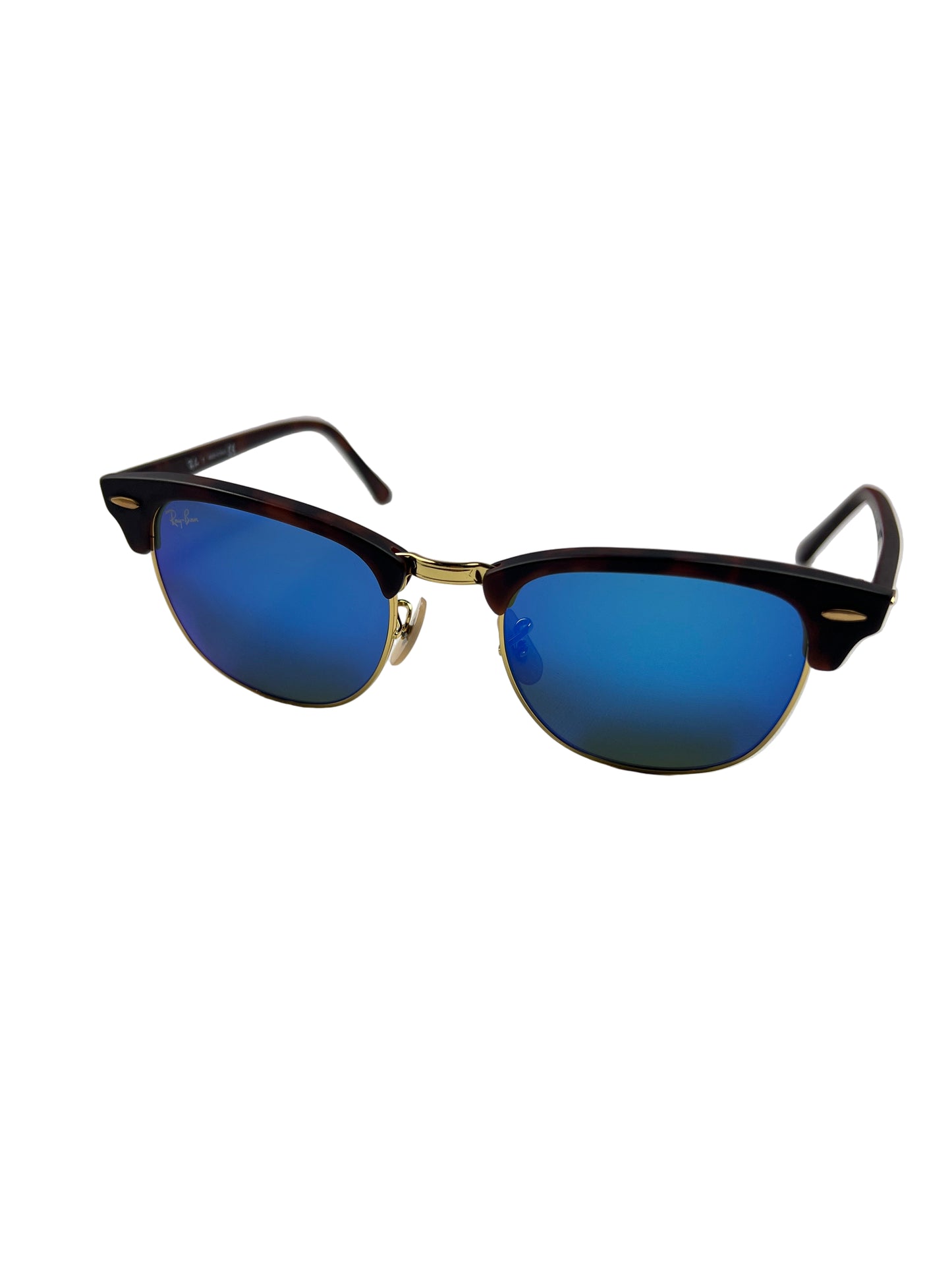 Ray-Ban 3016 in Havana Brown with blue mirror lenses