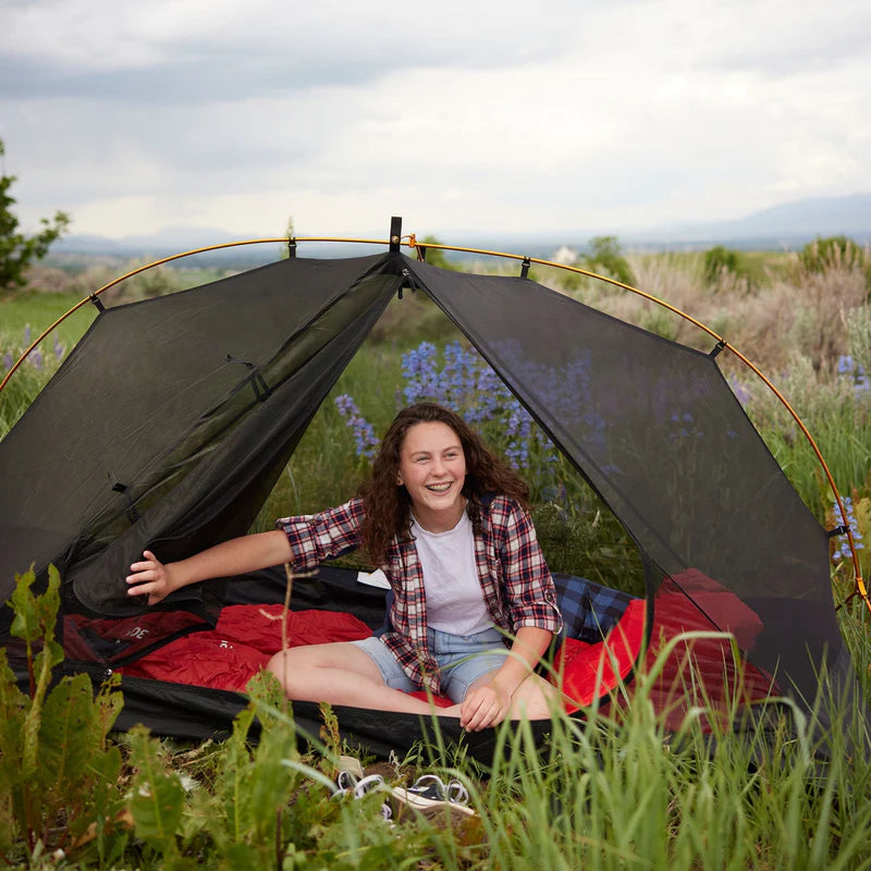Mountain Ultra 1 Person Tent in Light Orange and Dark Grey
