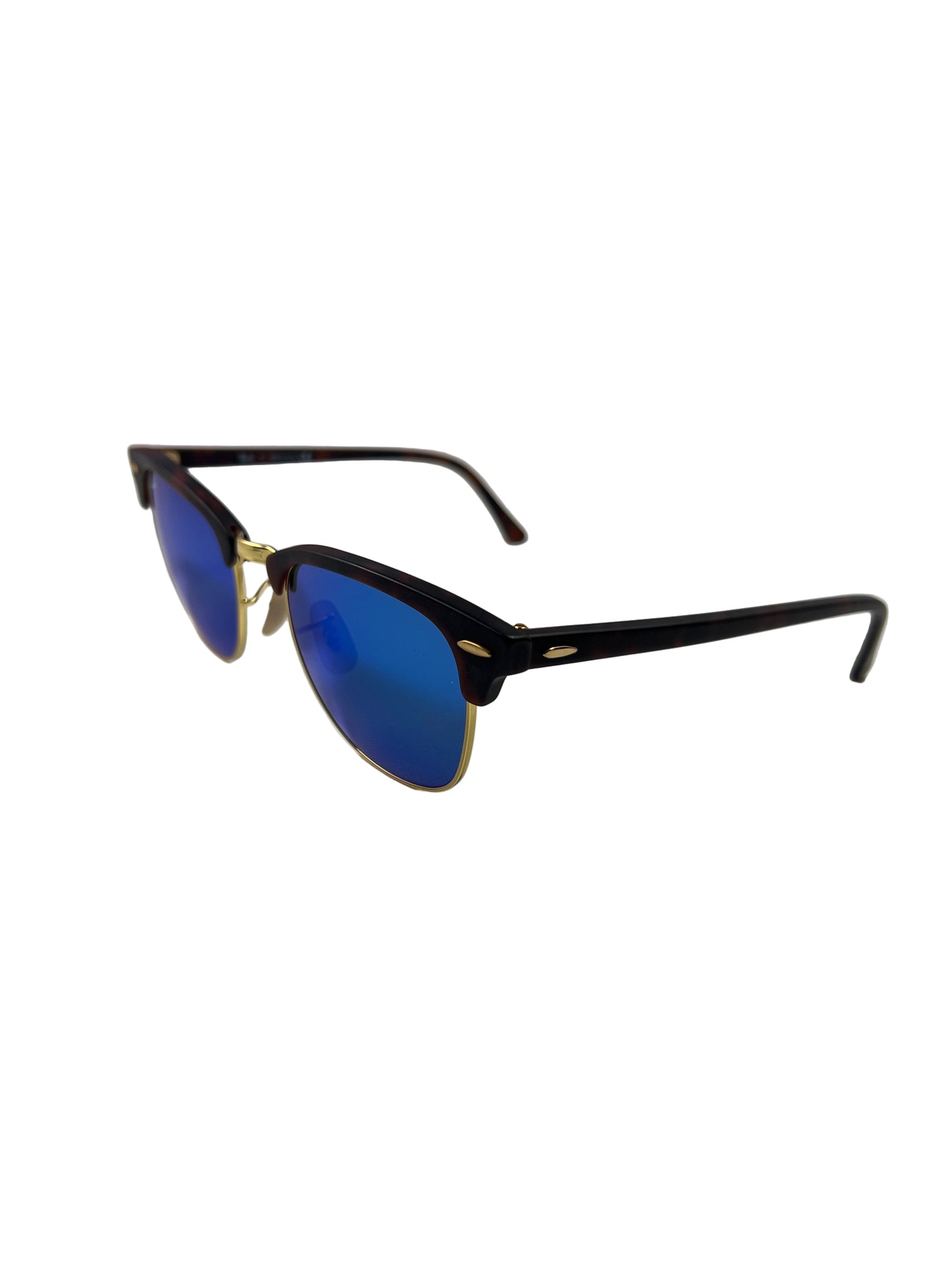 Ray-Ban 3016 in Havana Brown with blue mirror lenses