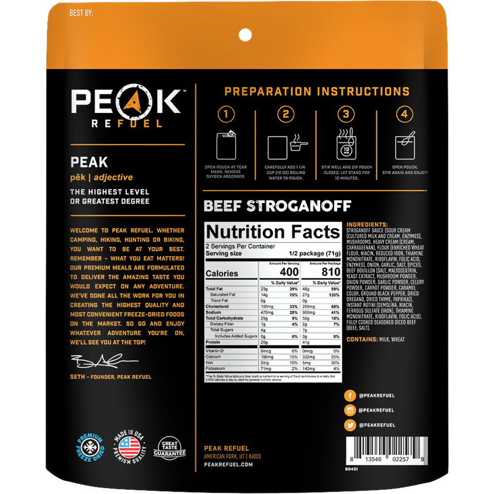 Beef Stroganoff by Peak Refuel
