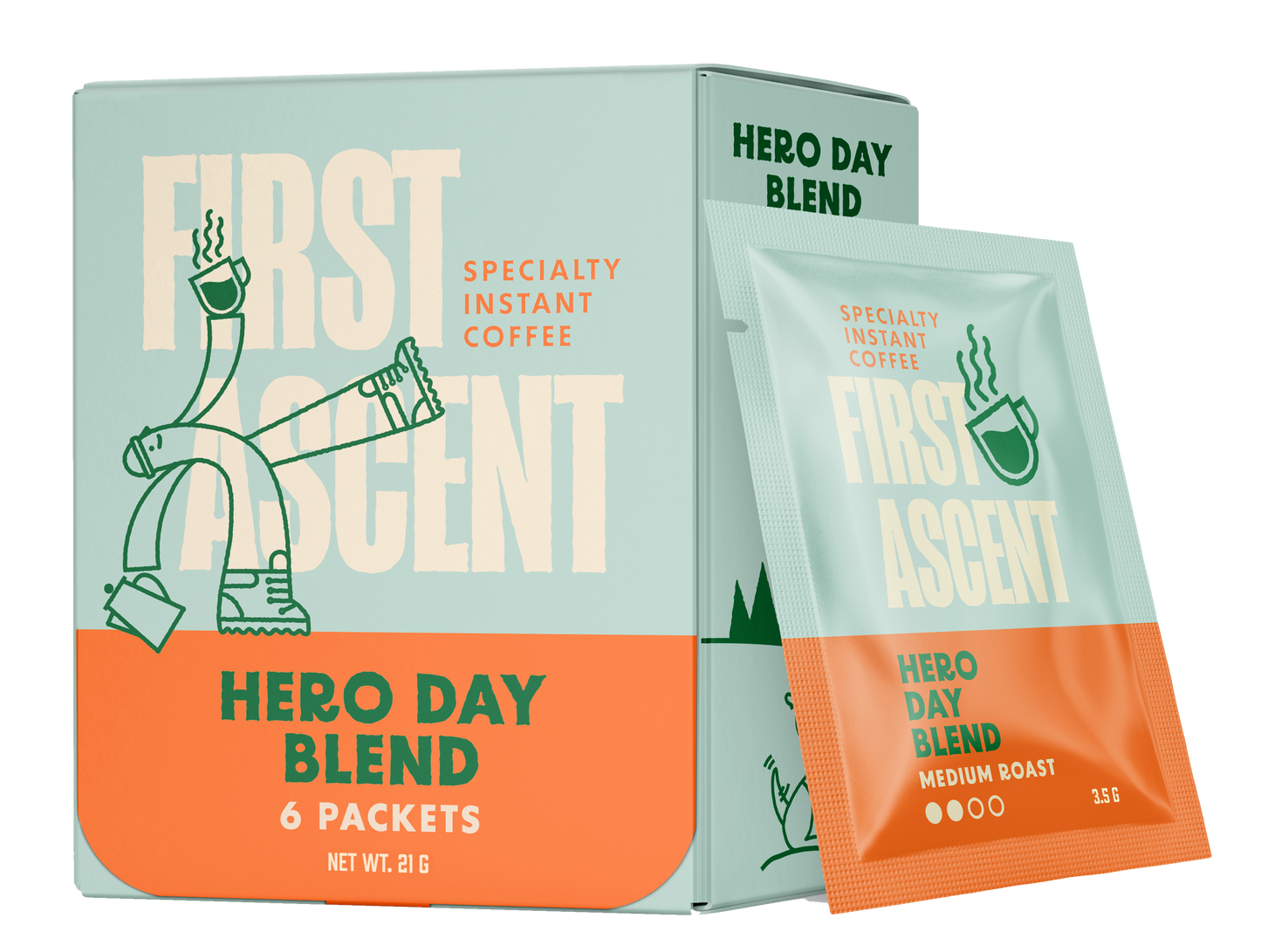 Hero Day Medium Roast Instant Coffee 6-Packets