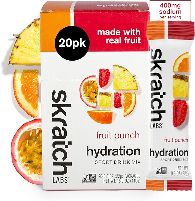 Skratch Hydration Sport Drink Mix 15.5oz (20pk) Fruit Punch