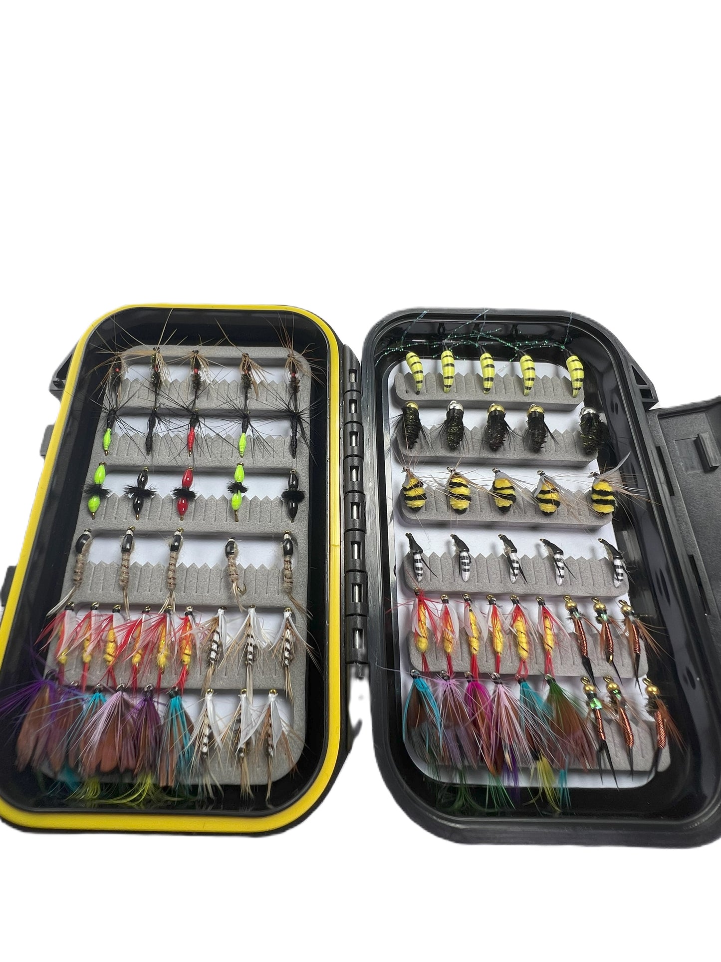 Fly fishing box of flies - best sellers 76pc