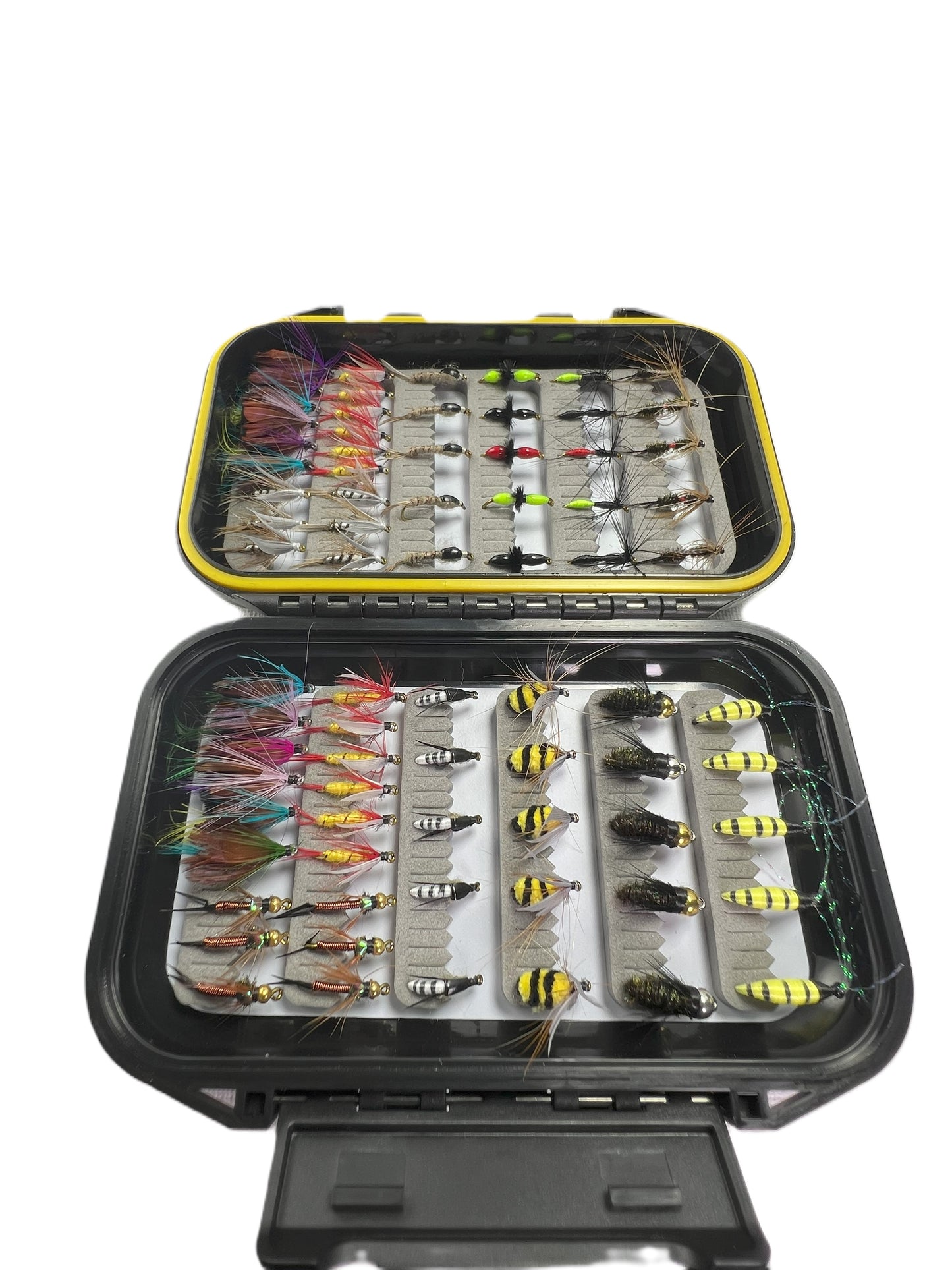 Fly fishing box of flies - best sellers 76pc