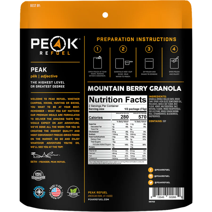 Mountain Berry Granola by Peak Refuel