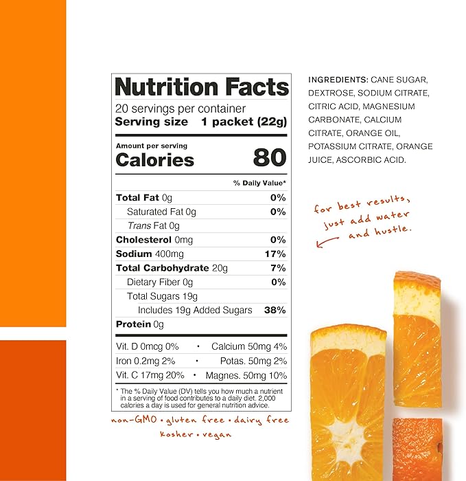 Skratch Hydration Sport Drink Mix 15.5oz (20pk) Orange
