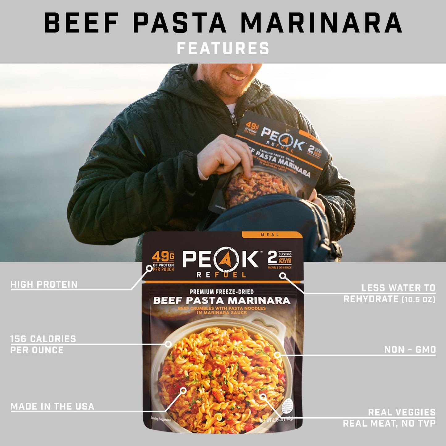 Beef Pasta Marinara by Peak Refuel