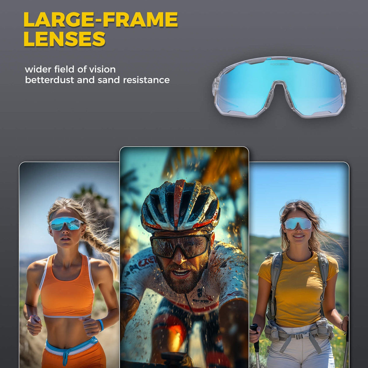 Transparent Windproof Polarized Cycling Glasses