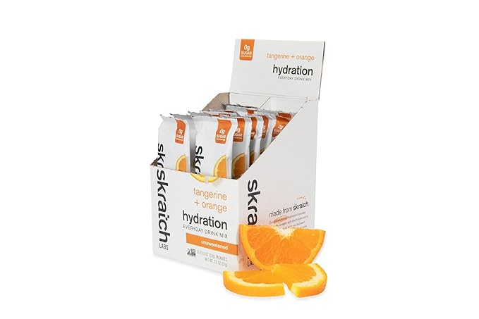 Skratch Hydration UNSWEETENED Everyday Drink Mix 15pk tangerine + orange