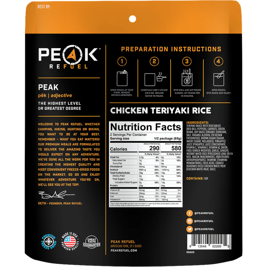 Chicken Teriyaki and Rice by Peak Refuel