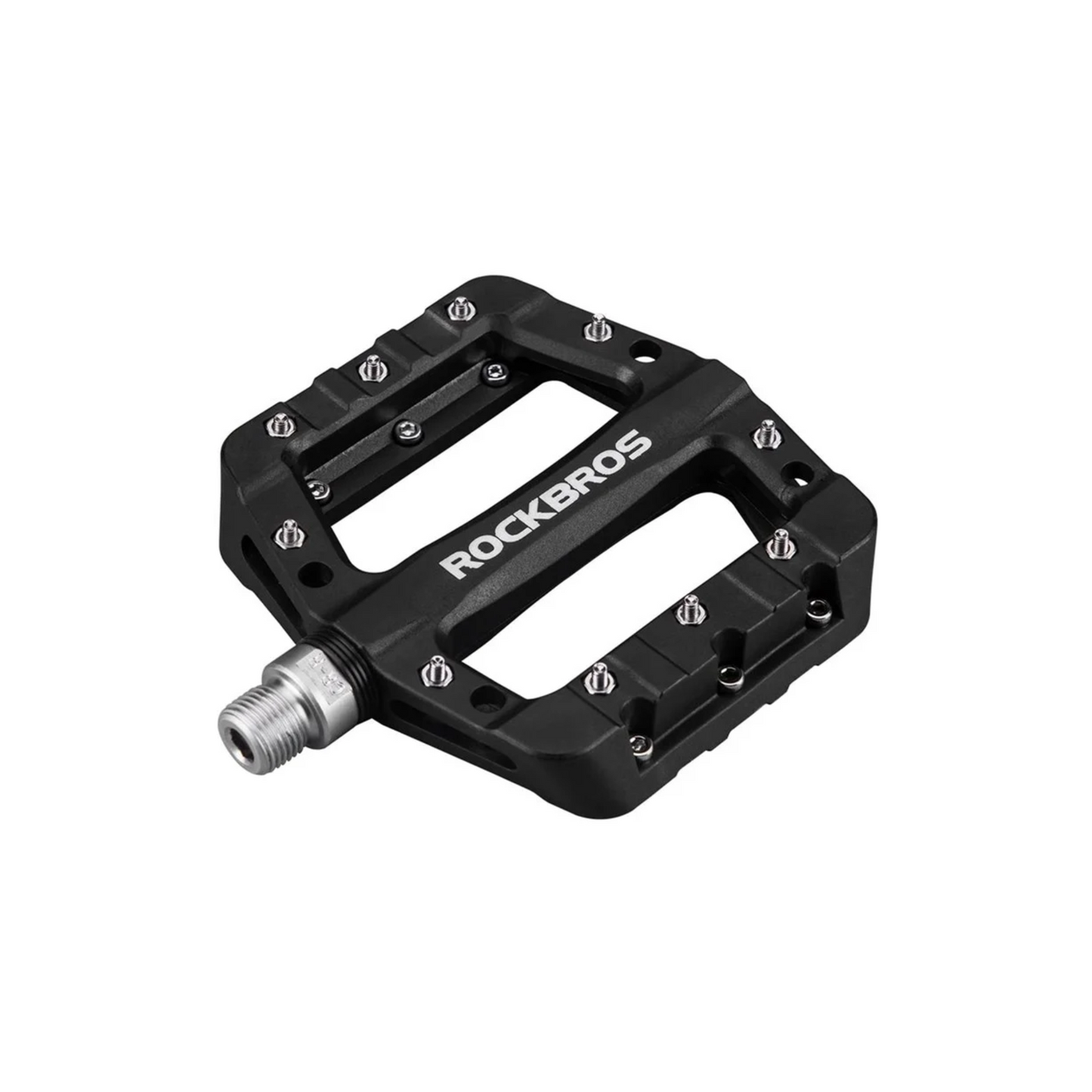 MTB Pedals Mountain Bike Pedals Lightweight Nylon Fiber Bicycle Platform Pedals for BMX MTB 9/16" - Black