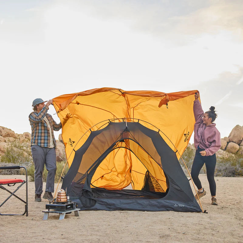 Mountain Ultra 2 Person Tent in Light Orange and Dark Grey