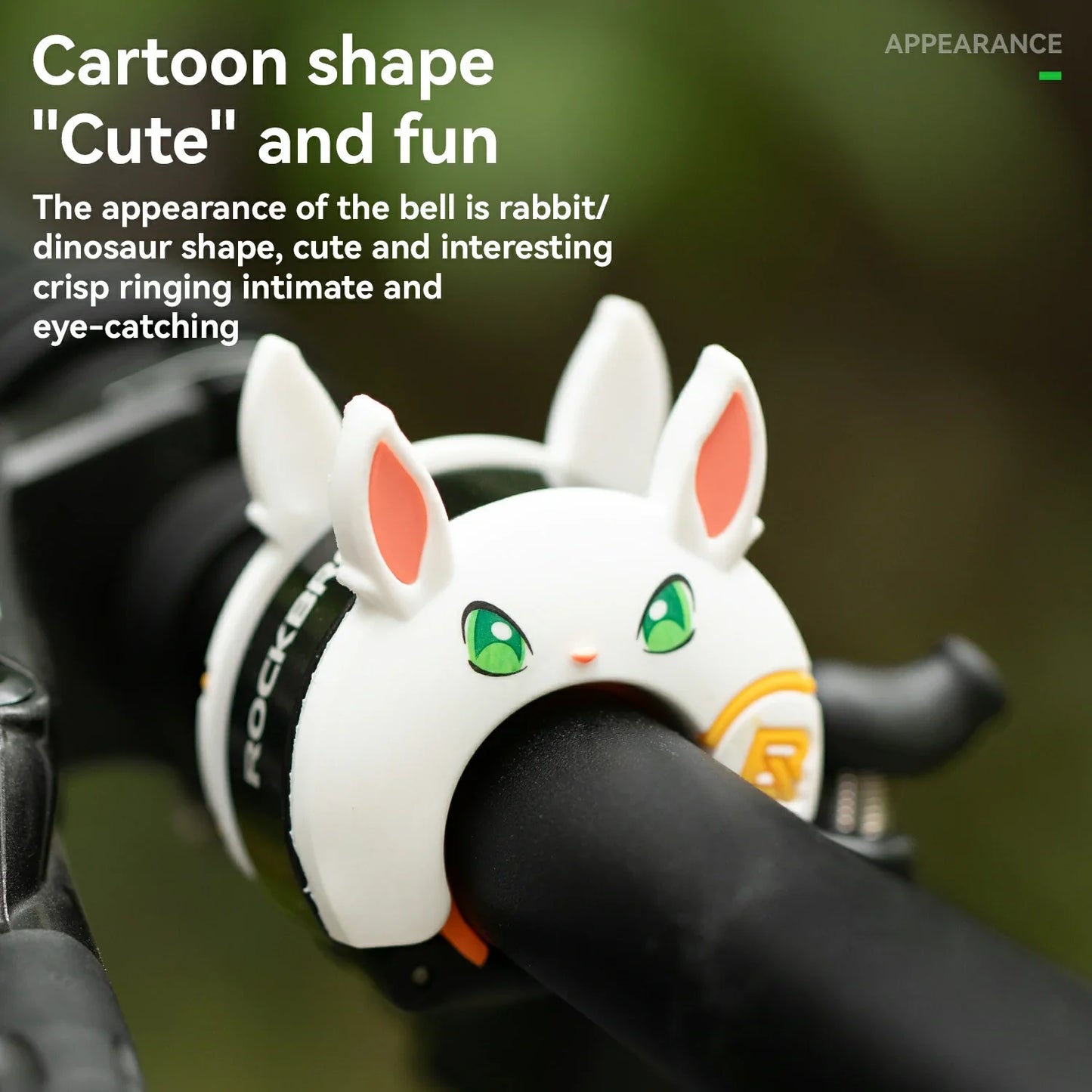 ROCKBROS Cute Cartoon Bicycle Bell Fit for 0.87-1in/22-25.4mm Bicycle Handlebars