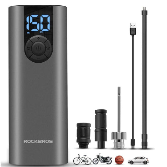 ROCKBROS A8 Mini Electric Air Bike Tire Pump 150PSl 2*2600mAh