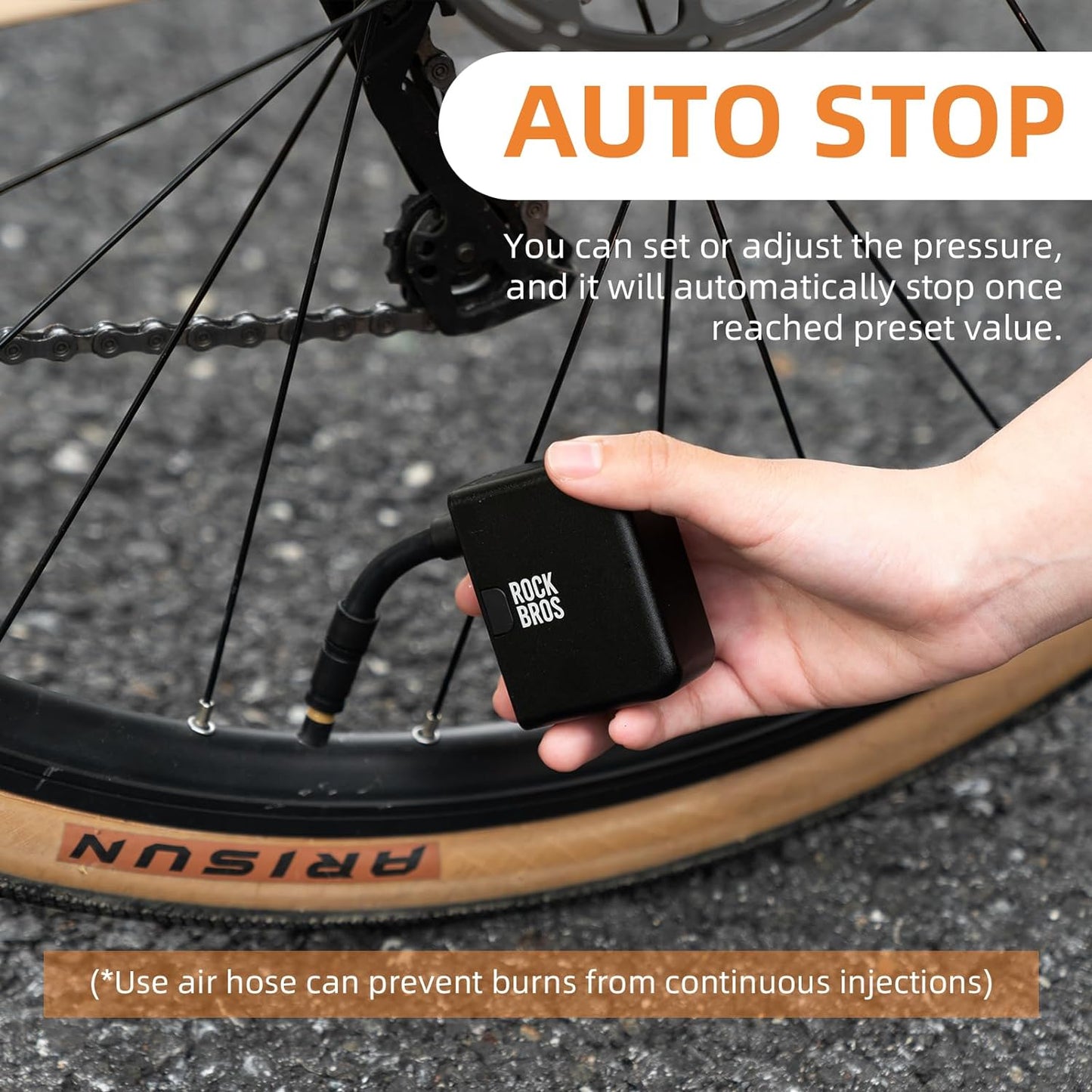 AS1 Pro Mini Electric Air Bike Tire Pump 120PSI