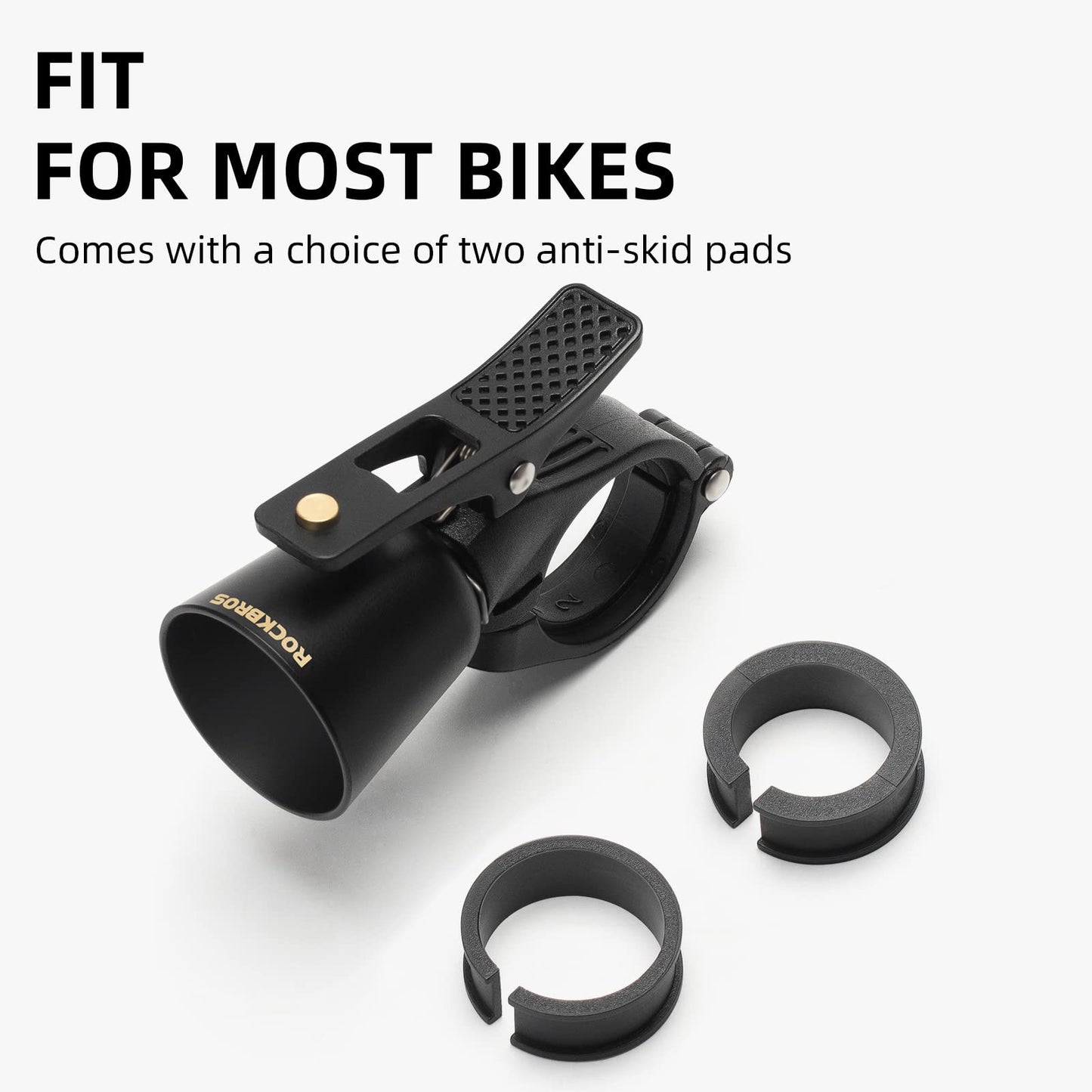 ROCKBROS Classic Brass Bike Bell Loud Easy Install Fits Most Handlebars