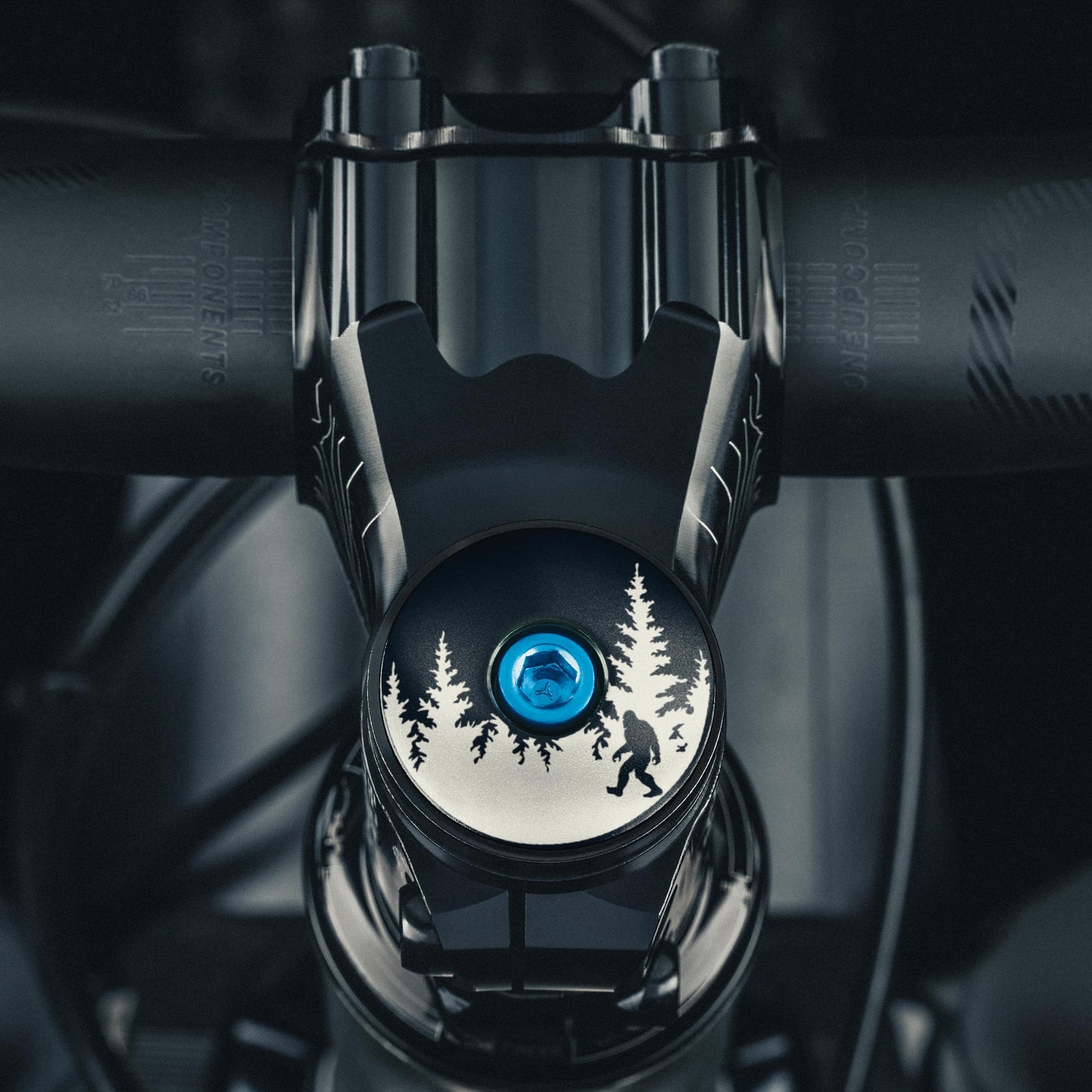 Bigfoot Hiding Custom Bike Top Cap