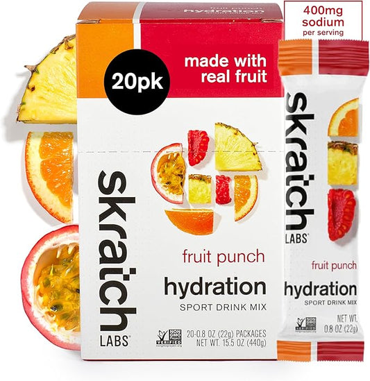 Skratch Hydration Sport Drink Mix 15.5oz (20pk) Fruit Punch