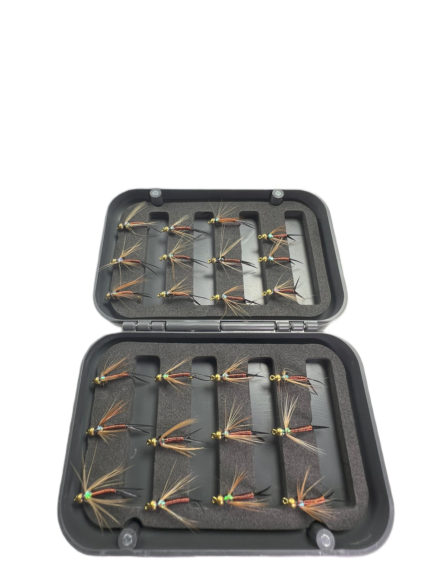 Fly fishing box of flies - assorted 24pc