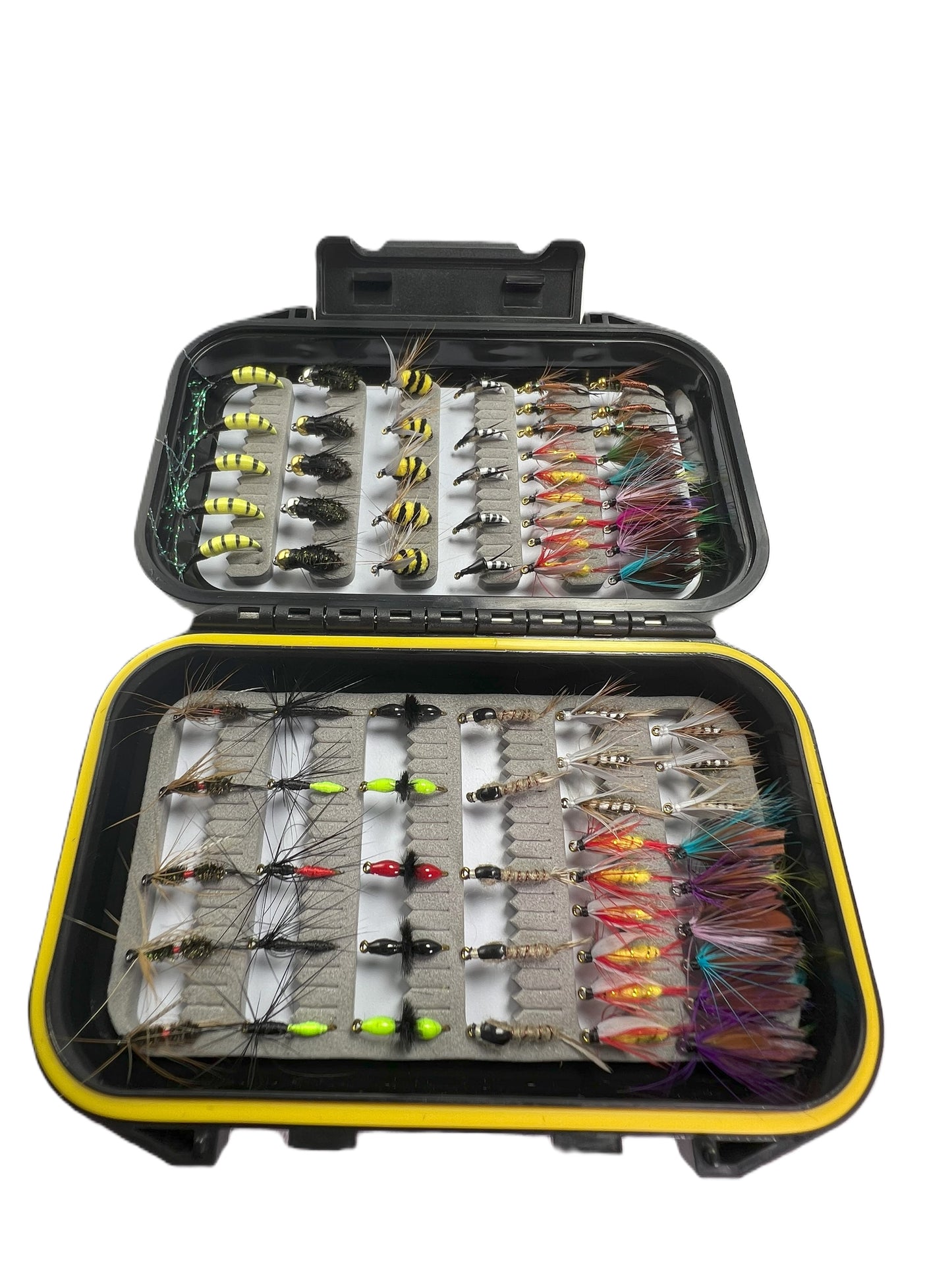 Fly fishing box of flies - best sellers 76pc