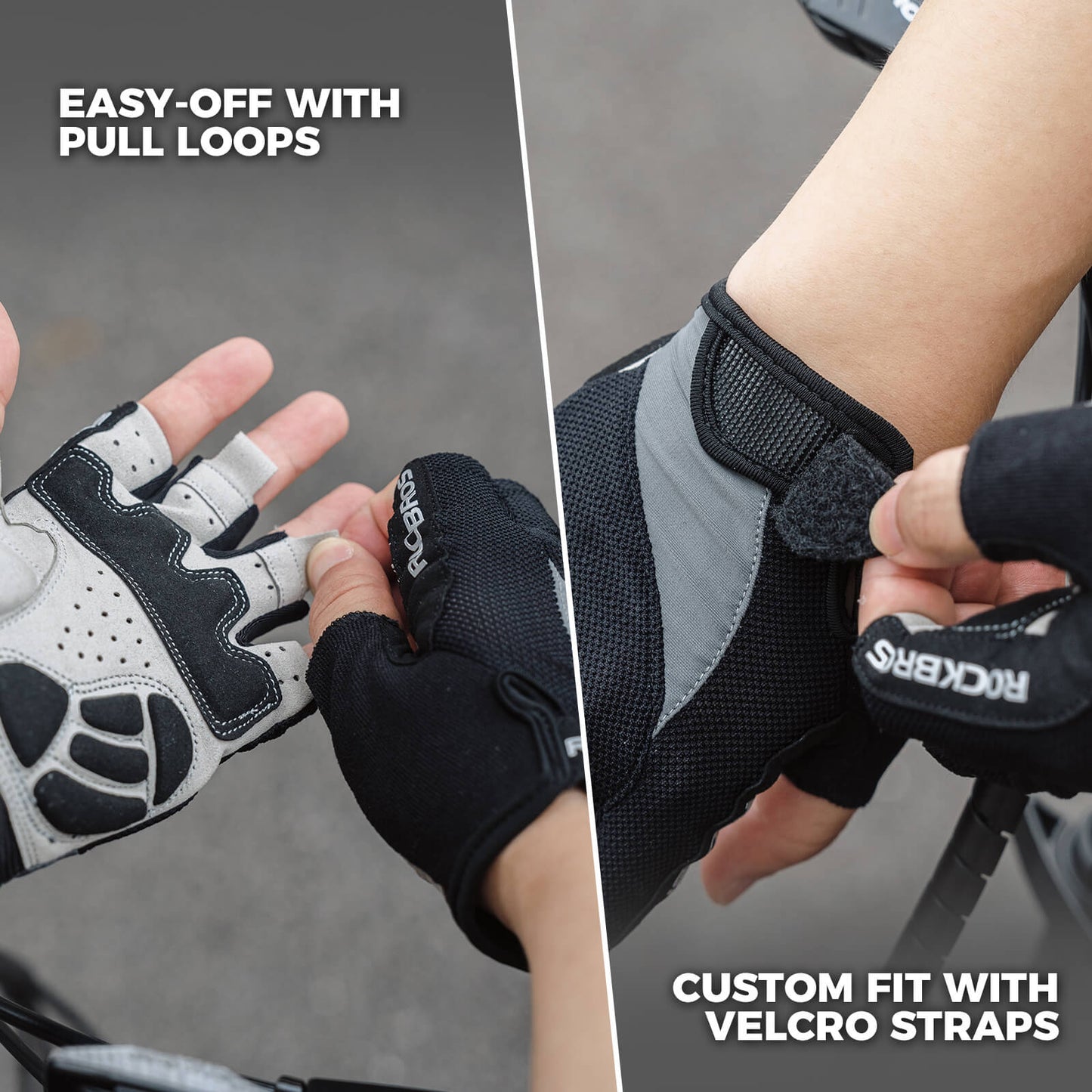 ROCKBROS Half-Finger Gel Padded Cycling Gloves Summer