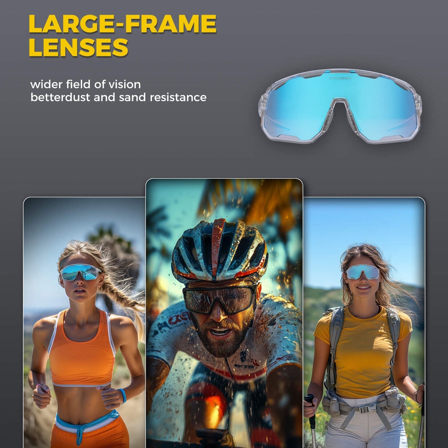 Transparent Windproof Polarized Cycling Glasses