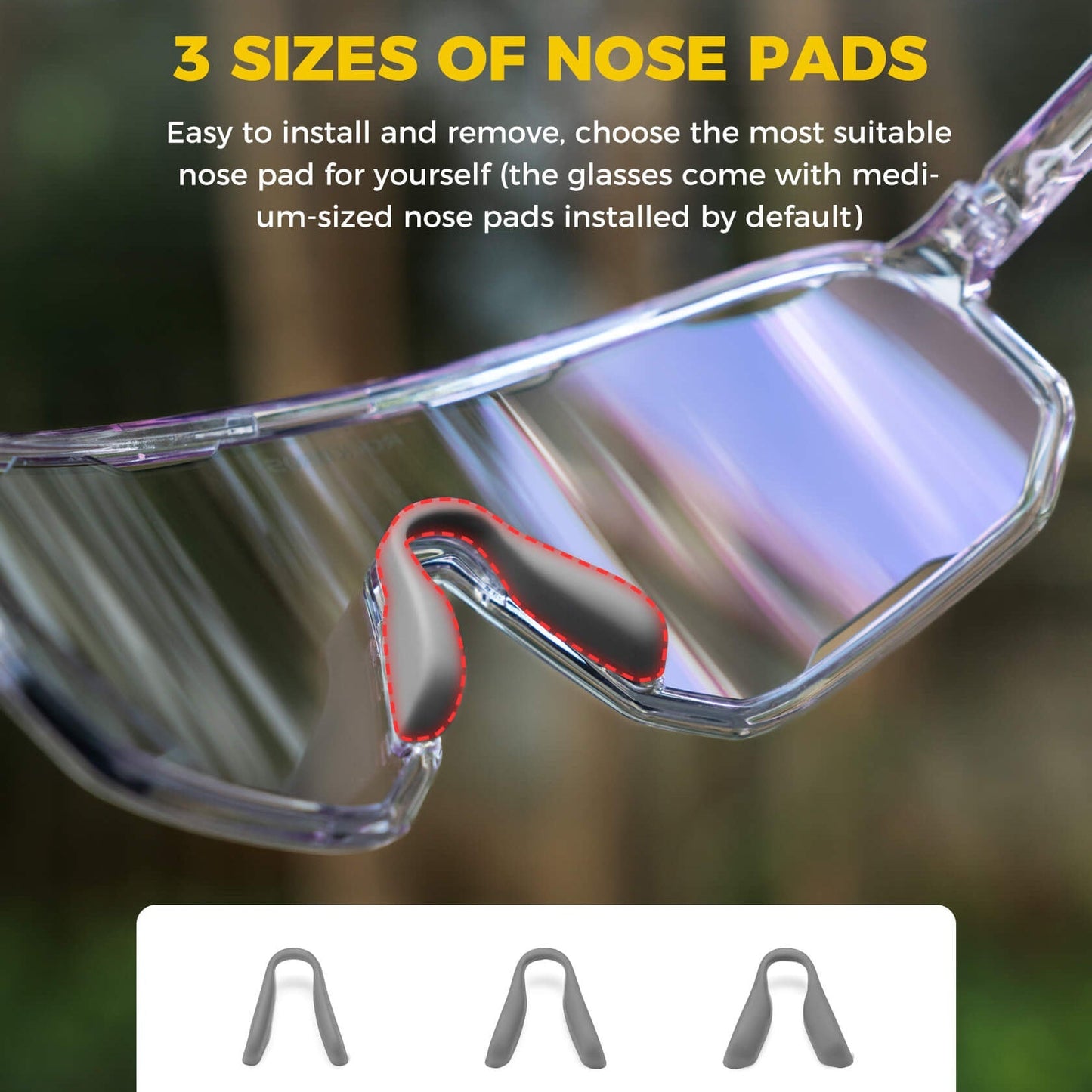 Transparent Windproof Polarized Cycling Glasses