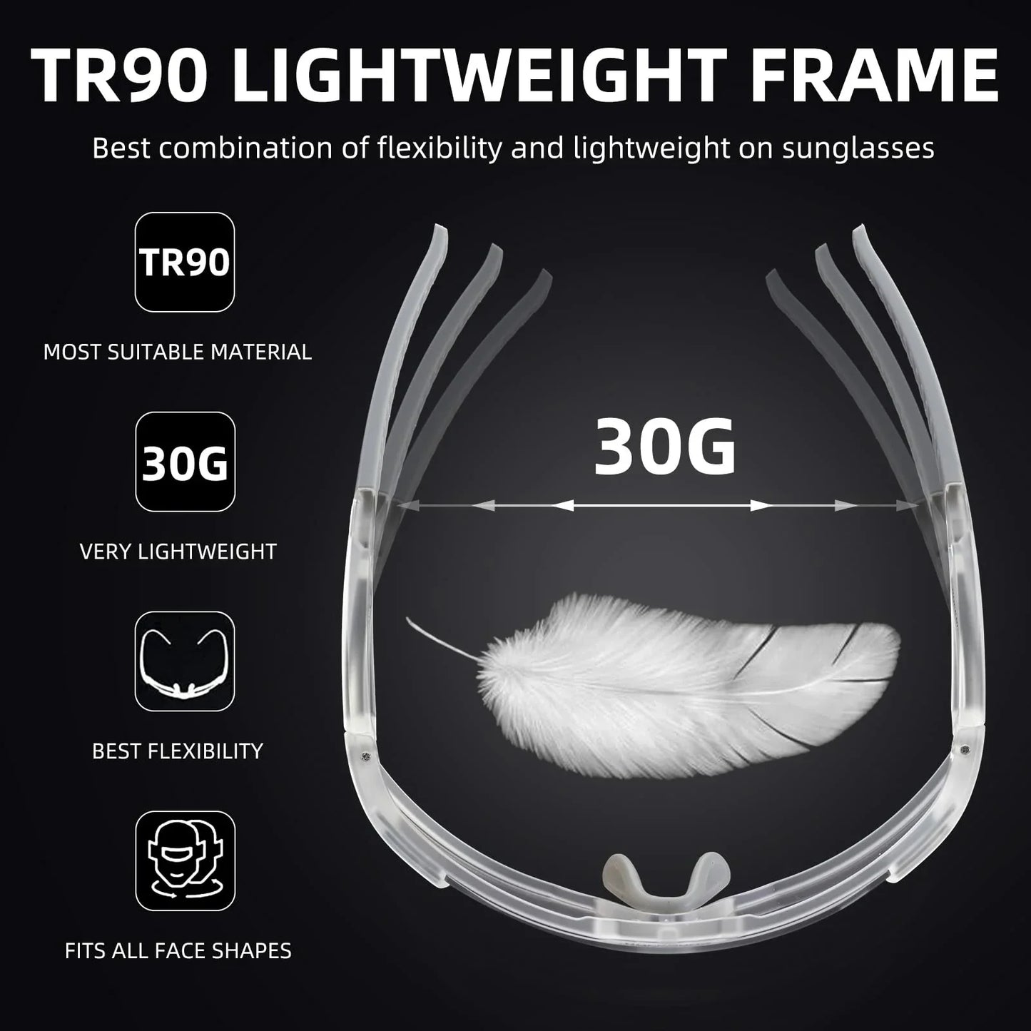 Unisex Transition Sports Sunglasses for Cycling