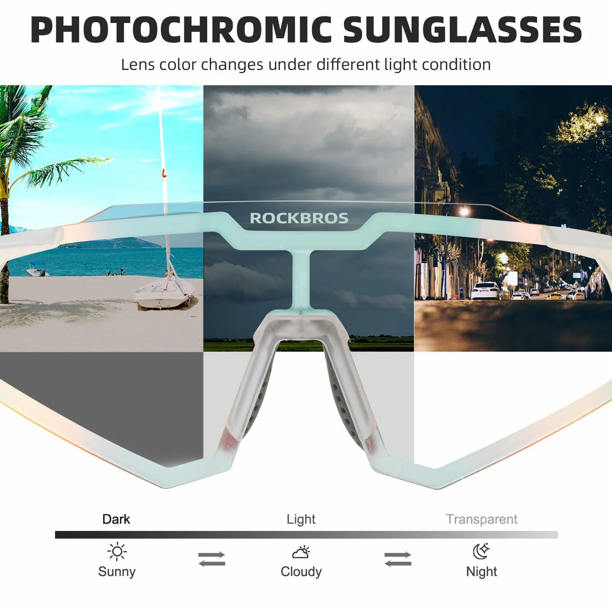 Unisex Transition Sports Sunglasses for Cycling