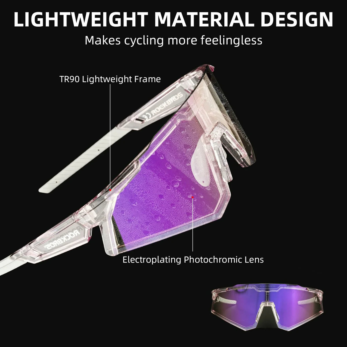 Unisex Transition Sports Sunglasses for Cycling