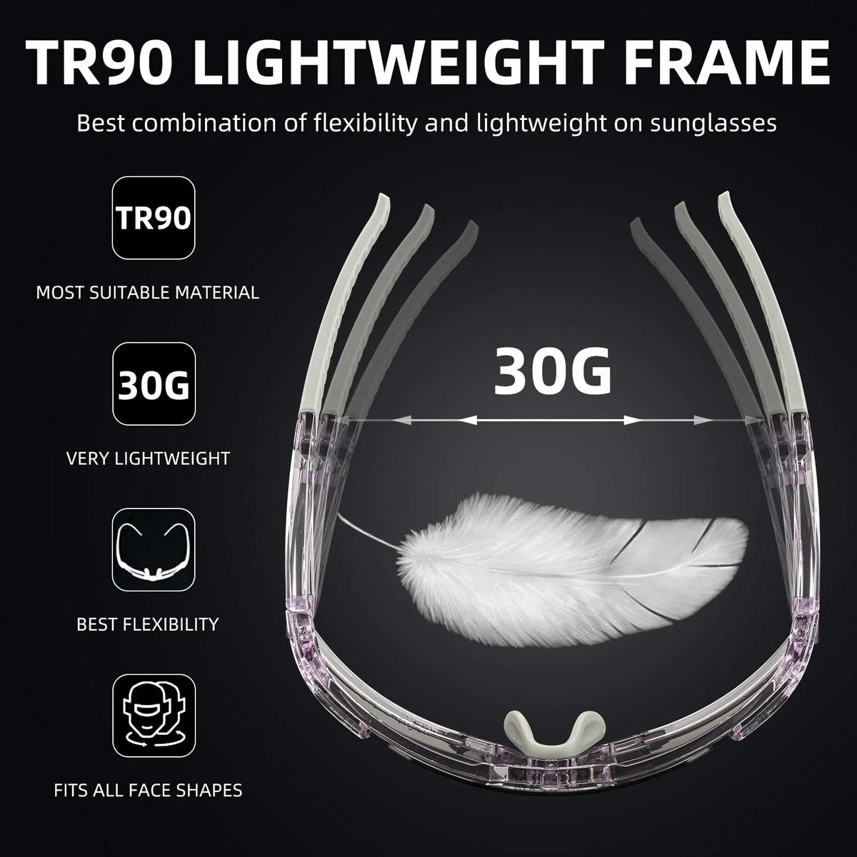 Unisex Transition Sports Sunglasses for Cycling