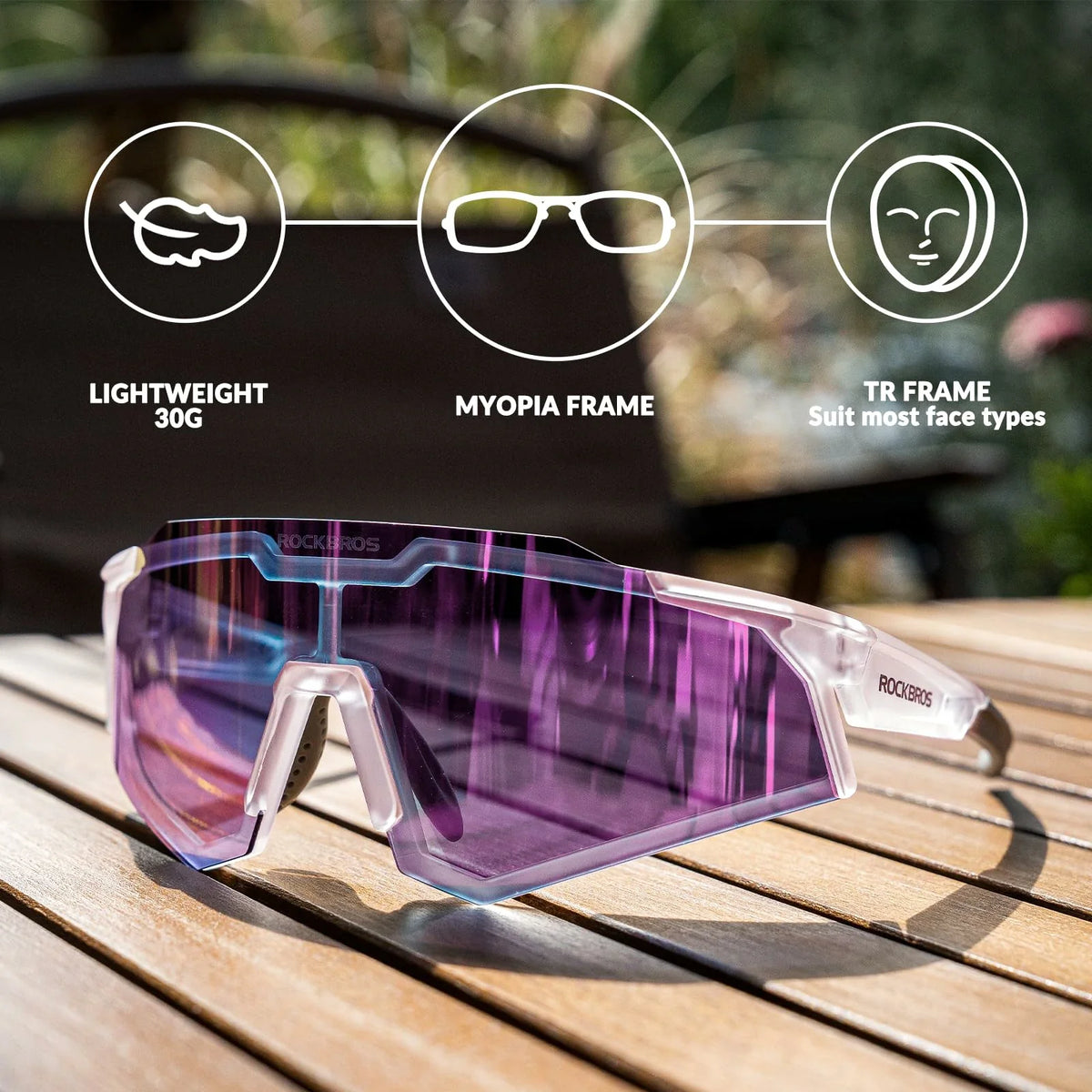 Unisex Transition Sports Sunglasses for Cycling