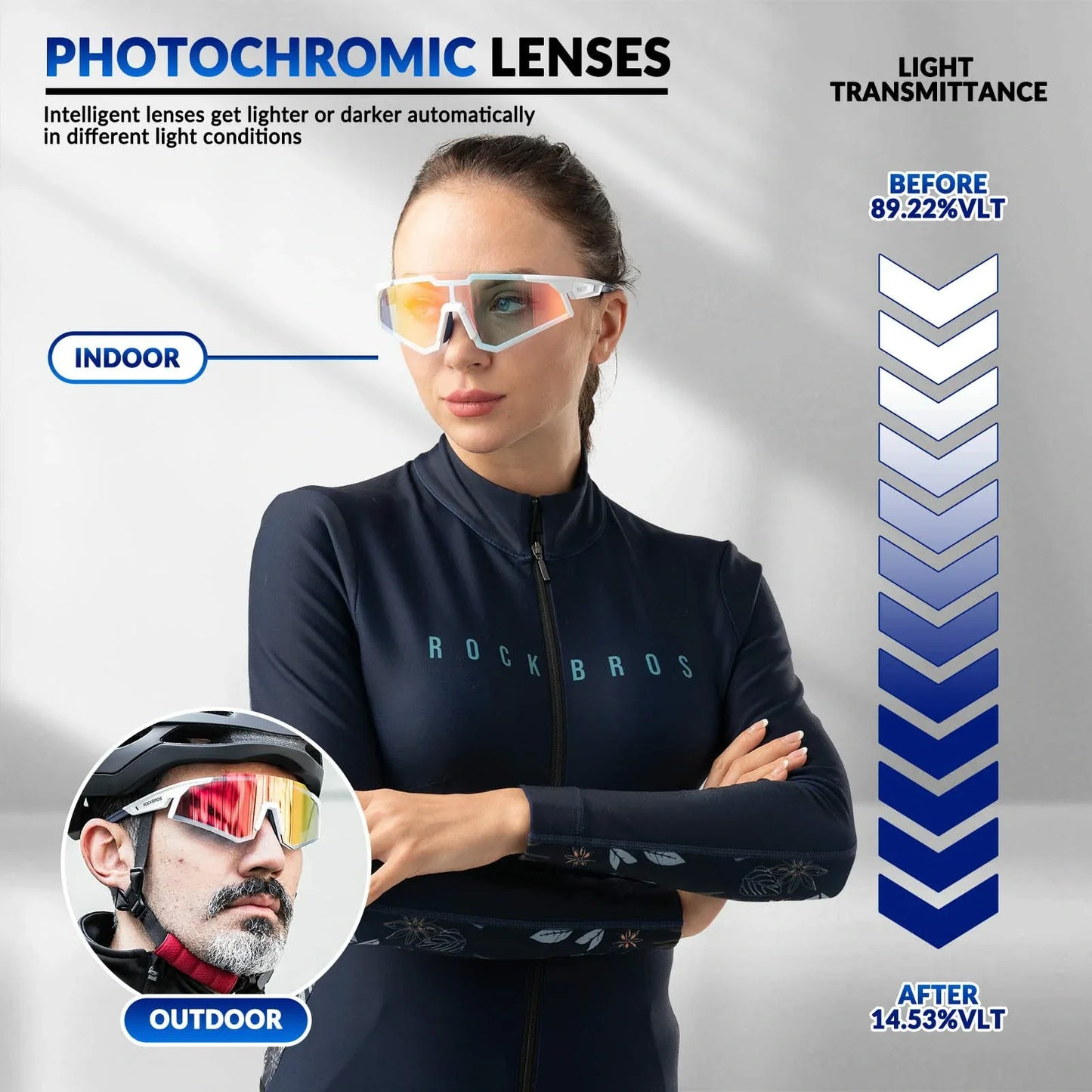 Unisex Transition Sports Sunglasses for Cycling