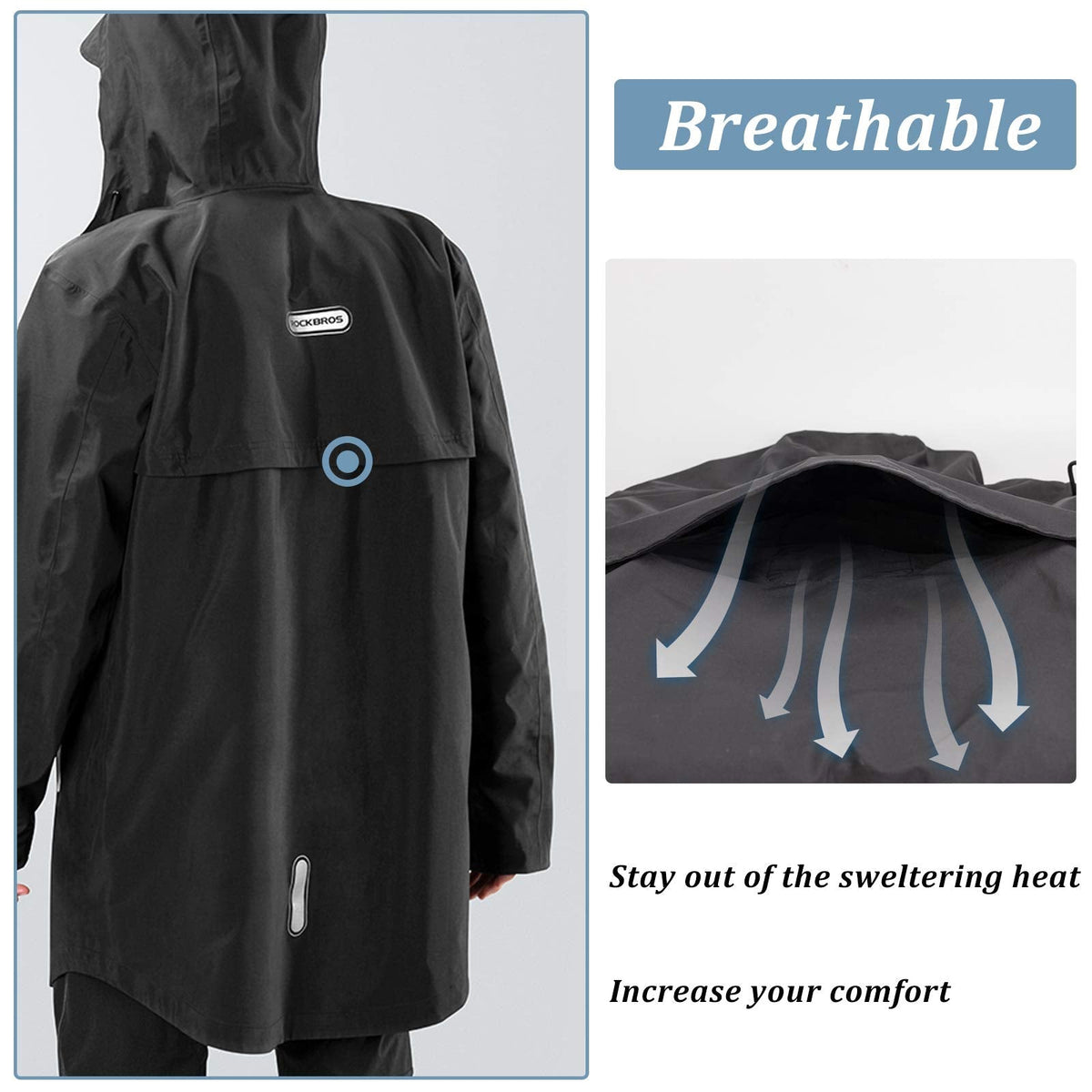 Waterproof Raincoat & Overtrousers for Men Women with Reflective