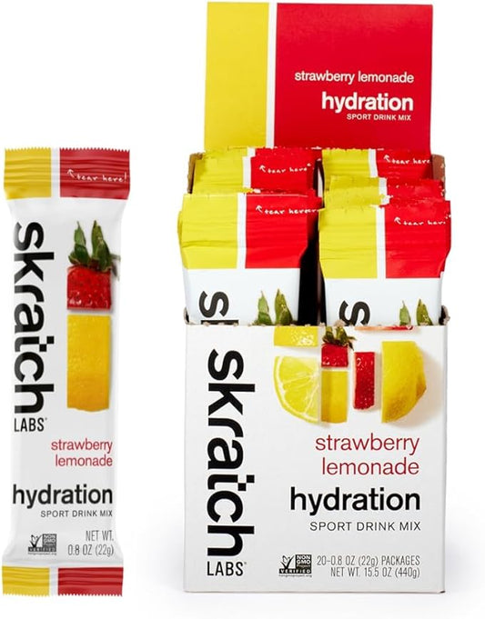 Skratch Hydration Sport Drink Mix 15.5oz (20 pk) Strawberry Lemonade