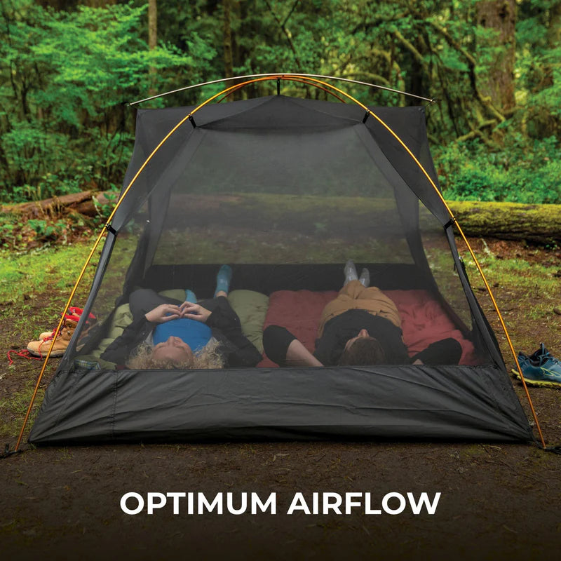 teton 2 person tent Mountain Ultra 2 Person Tent in Light Orange and Dark Grey – High View Outdoors