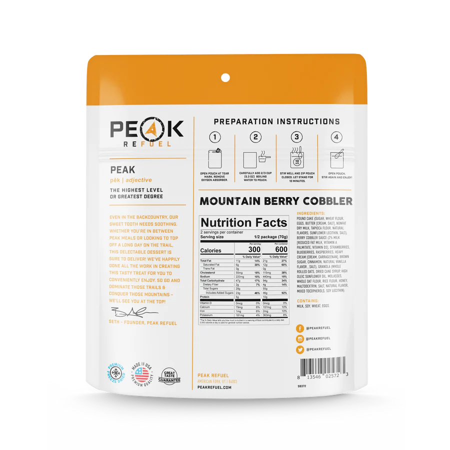 Mountain Berry Cobbler by Peak Refuel