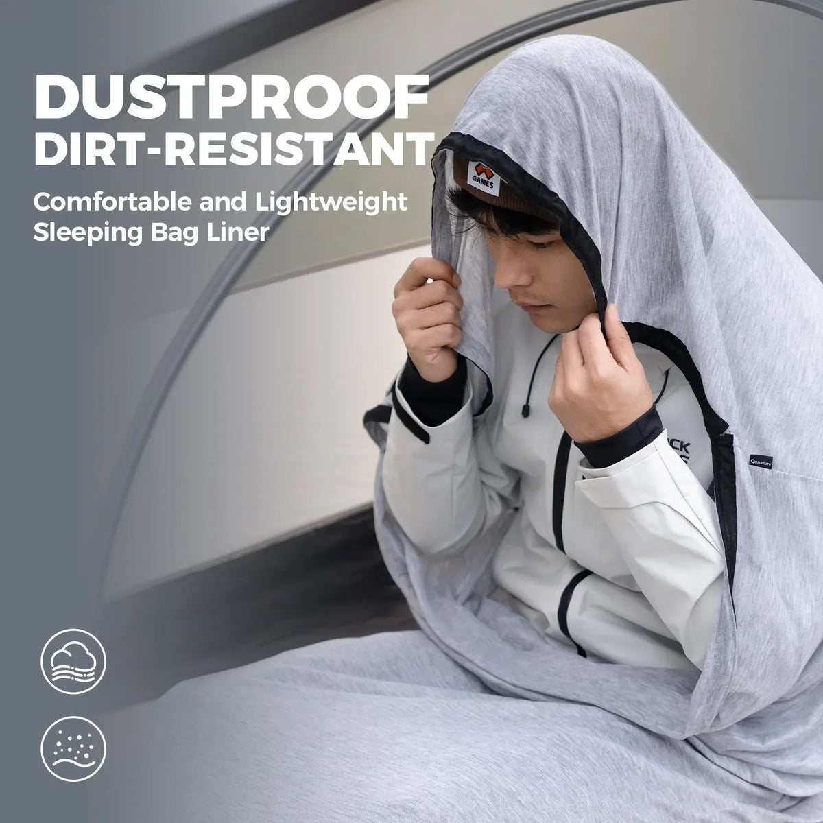 Sleeping Bag Liner, Ultralight Quick-Dry Washable for Outdoor Camping