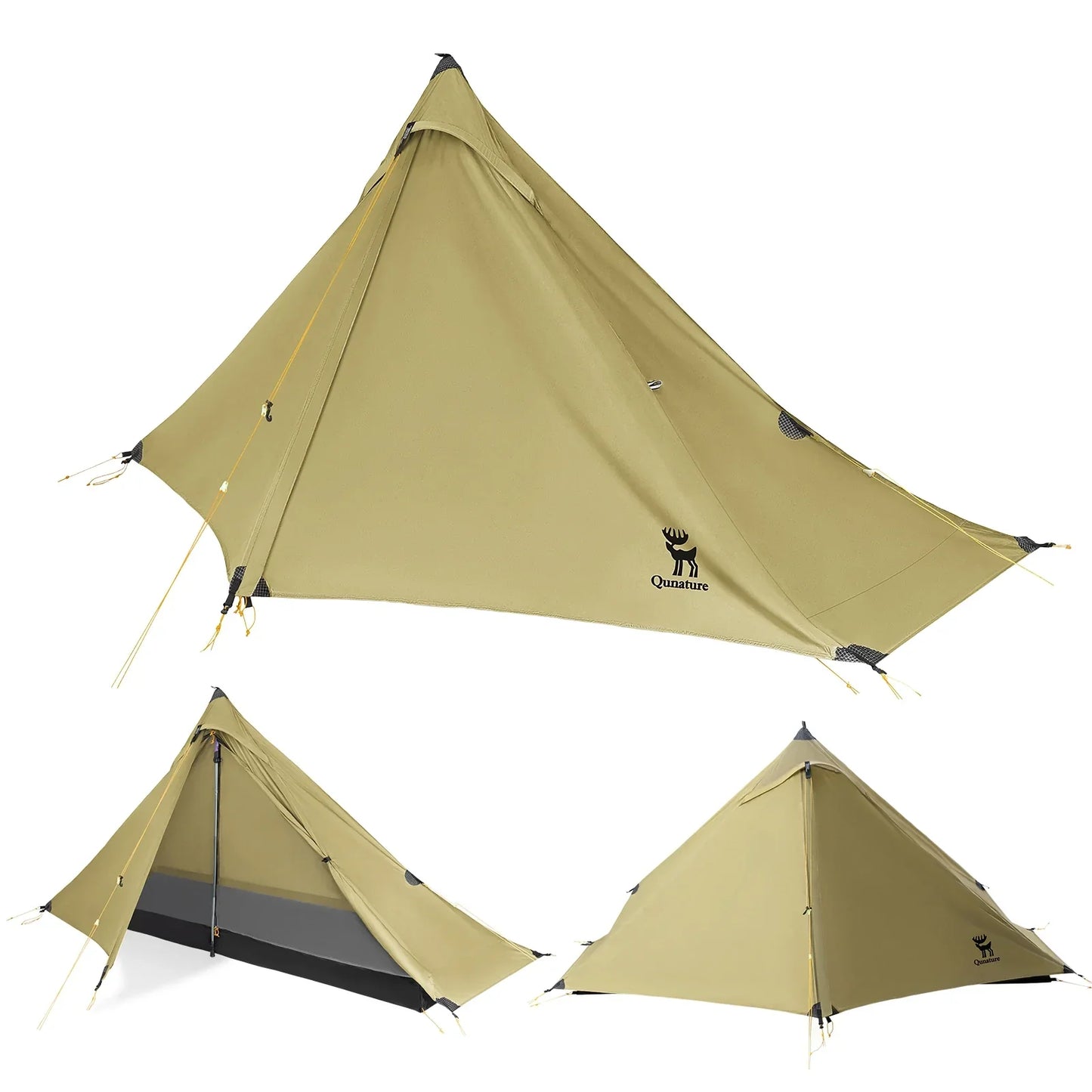 Qunature Ultralight Tent Rodless Rainproof Easy Setup for Outdoor Camping