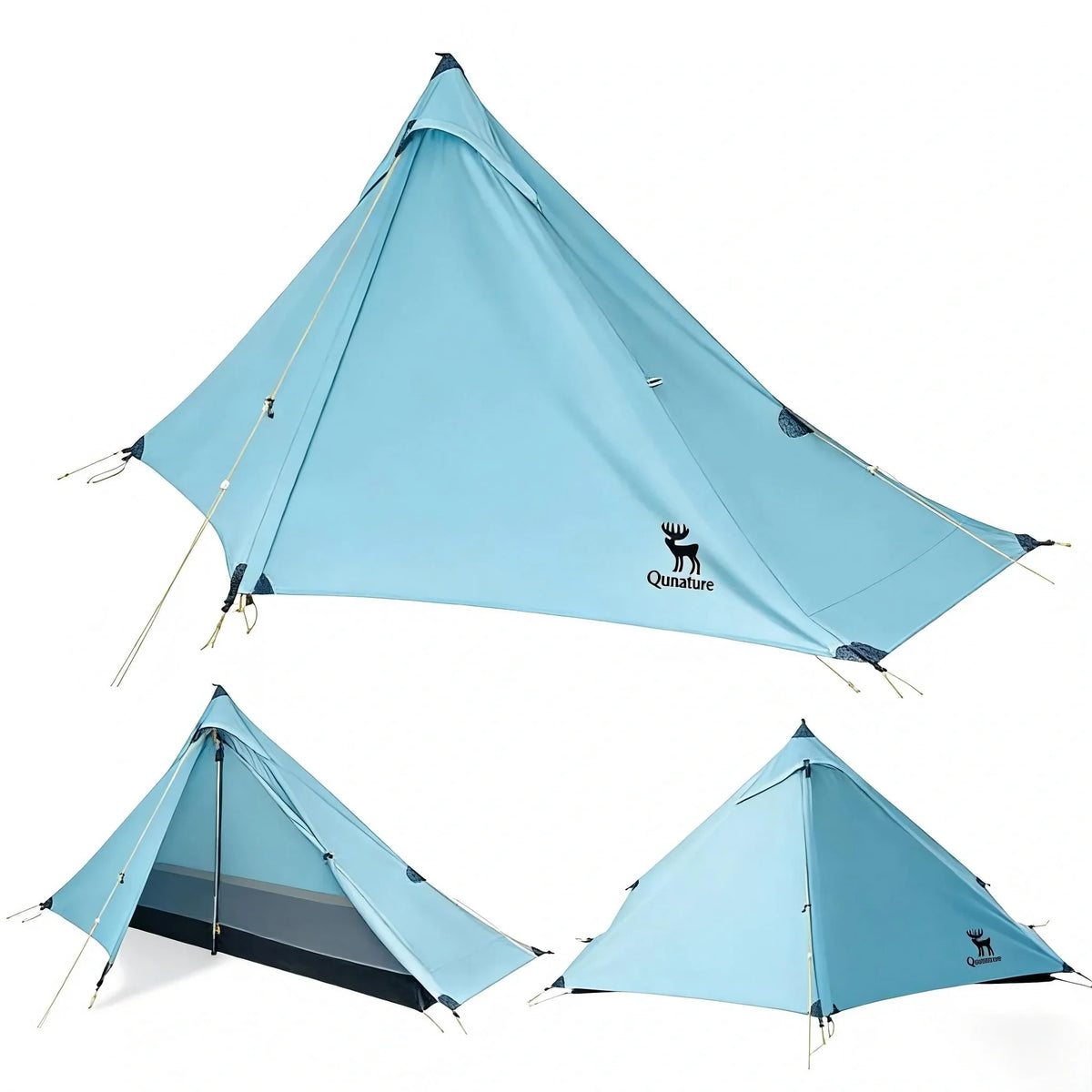 Qunature Ultralight Tent Rodless Rainproof Easy Setup for Outdoor Camping
