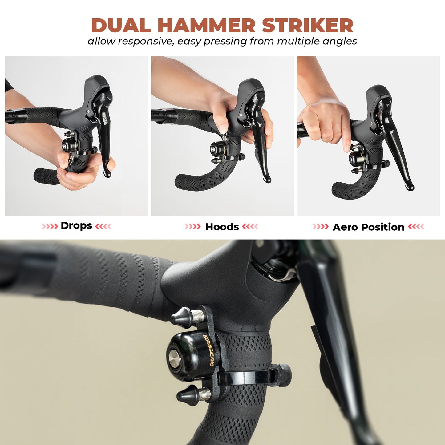 ROCKBROS Dual Hammer Bike Bell