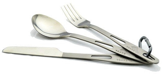 TOAKS Titanium 3-Pieces Cutlery Set (spoon, fork, knife)